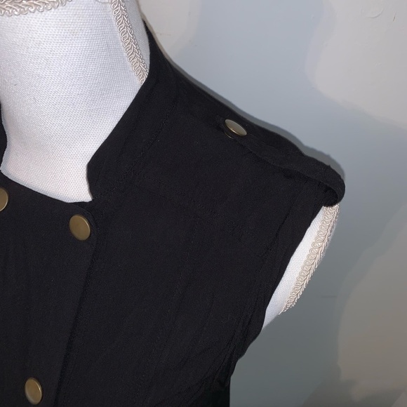 Jack Military-Inspired Black Dress, sz S - Picture 8 of 13